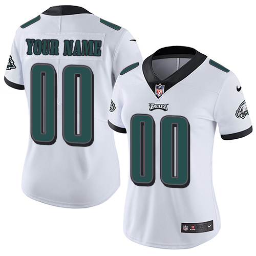 Nike Philadelphia Eagles Customized White Stitched Vapor Untouchable Limited Womens NFL Jersey Nike Philadelphia Eagles Customized White Stitched Vapor Untouchable Limited Womens NFL Jersey