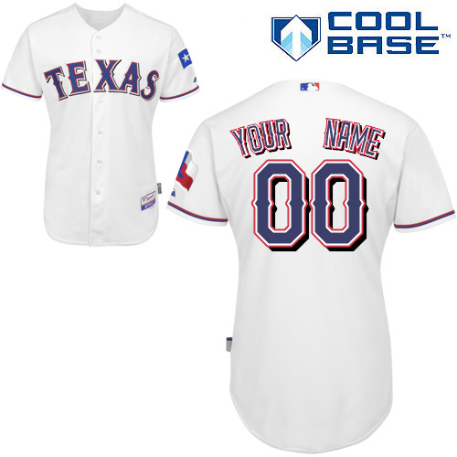 Rangers Customized Authentic White Cool Base MLB Jersey (S-3XL) Rangers Customized Authentic White Cool Base MLB Jersey (S-3XL)