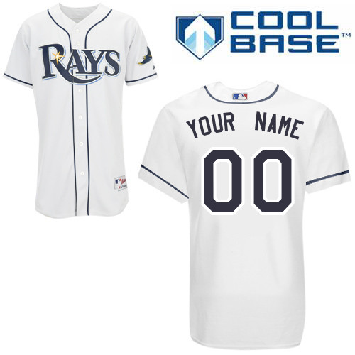 Rays Customized Authentic White Cool Base MLB Jersey (S-3XL) Rays Customized Authentic White Cool Base MLB Jersey (S-3XL)