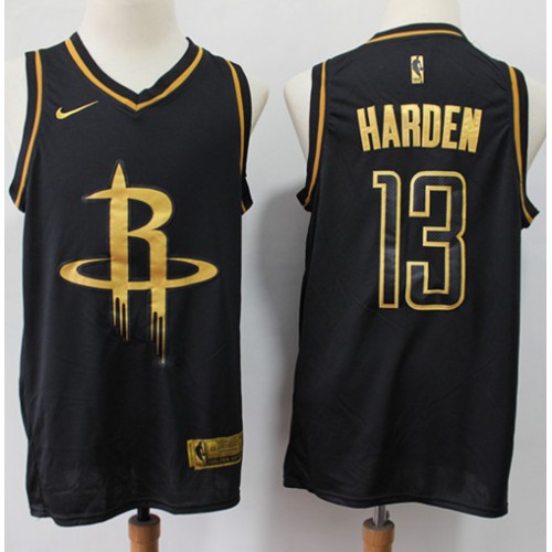 Rockets #13 James Harden Black/Gold Basketball Swingman Limited Edition Jersey Rockets #13 James Harden Black/Gold Basketball Swingman Limited Edition Jersey
