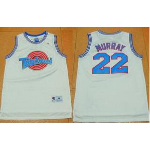 Space Jam Tune Squad #22 Bill Murray White Stitched NBA Jersey Space Jam Tune Squad #22 Bill Murray White Stitched NBA Jersey