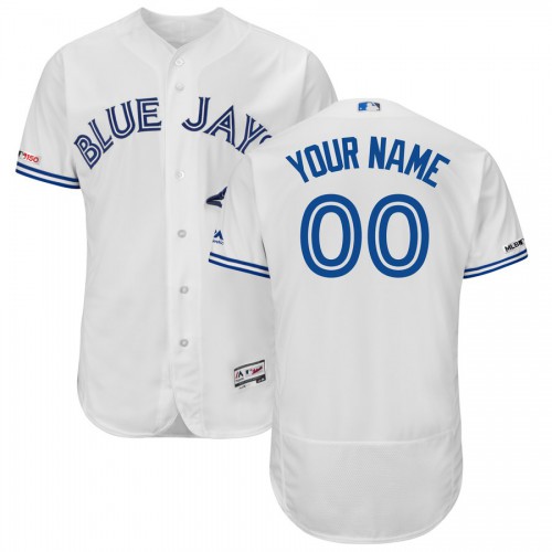 Toronto Blue Jays Majestic Home Flex Base Authentic Collection Custom Jersey White Toronto Blue Jays Majestic Home Flex Base Authentic Collection Custom Jersey White