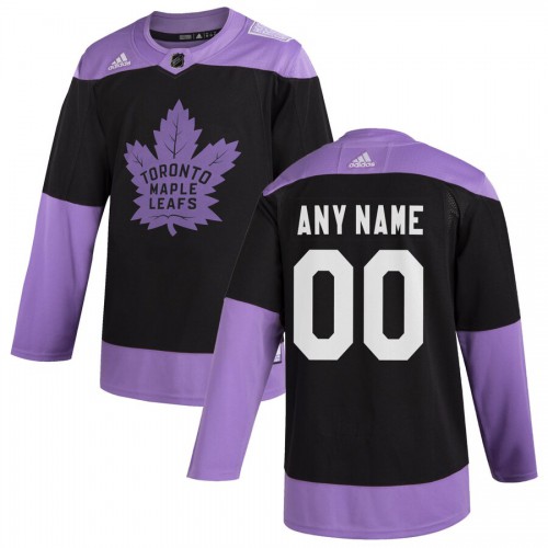 Toronto Maple Leafs Adidas Hockey Fights Cancer Custom Practice Jersey Black Toronto Maple Leafs Adidas Hockey Fights Cancer Custom Practice Jersey Black