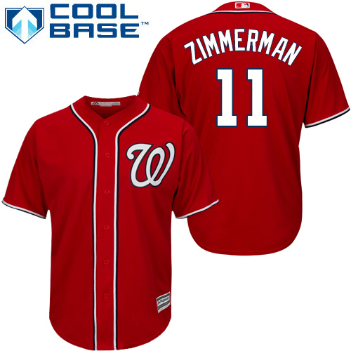 Washington Nationals #11 Ryan Zimmerman Red Cool Base Stitched Youth MLB Jersey Washington Nationals #11 Ryan Zimmerman Red Cool Base Stitched Youth MLB Jersey