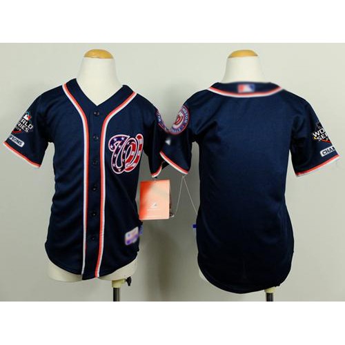 Washington Nationals Blank Navy Blue Cool Base 2019 World Series Champions Stitched Youth MLB Jersey Washington Nationals Blank Navy Blue Cool Base 2019 World Series Champions Stitched Youth MLB Jersey