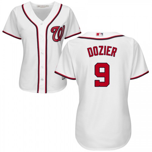 Washington Nationals #9 Brian Dozier White Womens Home Cool Base Stitched MLB Jersey Washington Nationals #9 Brian Dozier White Womens Home Cool Base Stitched MLB Jersey