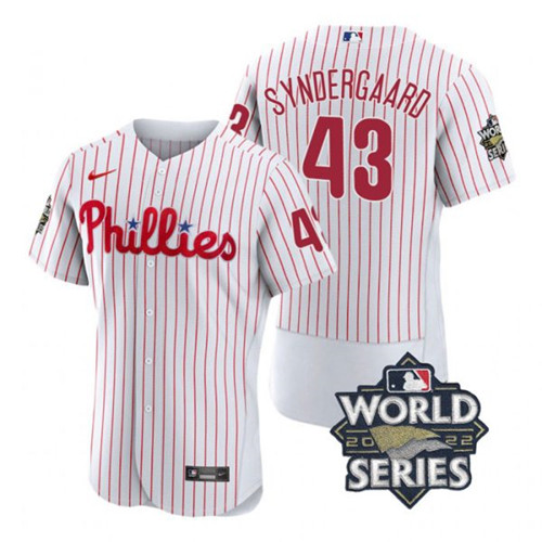 Phillies 43 Noah Syndergaard White Nike 2022 World Series Flexbase Jersey Phillies 43 Noah Syndergaard White Nike 2022 World Series Flexbase Jersey