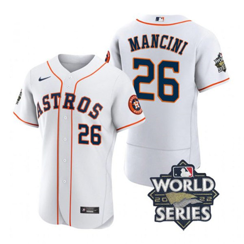 Astros 26 Trey Mancini White Nike 2022 World Series Flexbase Jersey Astros 26 Trey Mancini White Nike 2022 World Series Flexbase Jersey