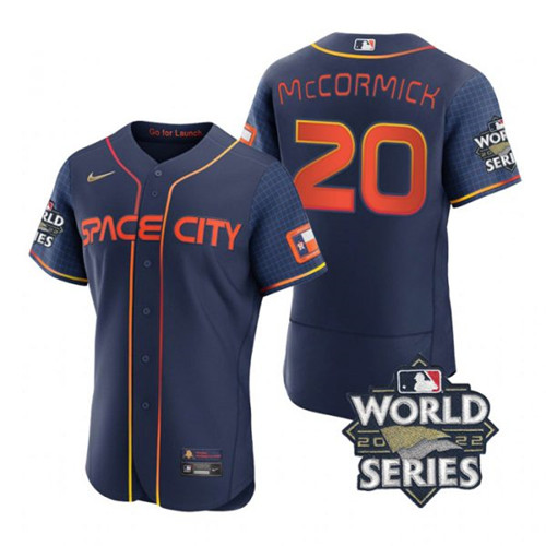 Astros 20 Chas Mccormick Navy Nike 2022 World Series City Connect Flexbase Jersey Astros 20 Chas Mccormick Navy Nike 2022 World Series City Connect Flexbase Jersey