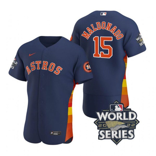 Astros 15 Martin Maldonado Navy Nike 2022 World Series Flexbase Jersey Astros 15 Martin Maldonado Navy Nike 2022 World Series Flexbase Jersey