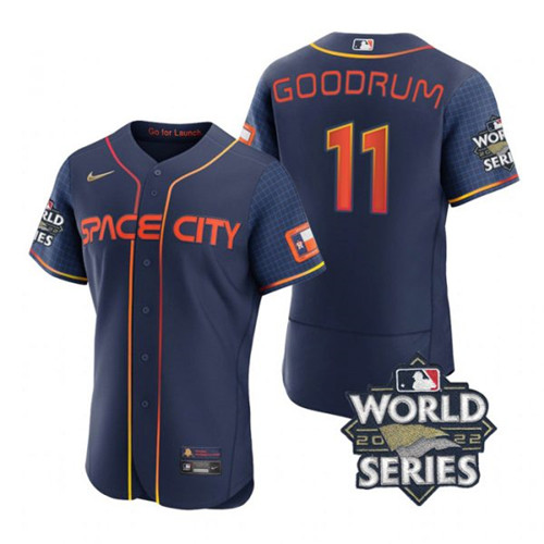 Astros 11 Niko Goodrum Navy Nike 2022 World Series City Connect Flexbase Jersey Astros 11 Niko Goodrum Navy Nike 2022 World Series City Connect Flexbase Jersey