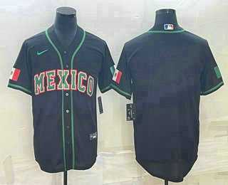 Mens Mexico Baseball Blank 2023 Black World Baseball Classic Stitched Jerseys Mens Mexico Baseball Blank 2023 Black World Baseball Classic Stitched Jerseys