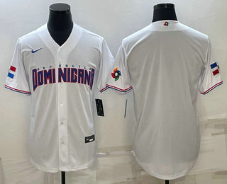 Mens Dominican Republic Baseball 2023 White World Baseball With Patch Classic Stitched Jersey Mens Dominican Republic Baseball 2023 White World Baseball With Patch Classic Stitched Jersey
