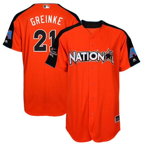 Arizona Diamondbacks #21 Zack Greinke Orange 2017 All-Star National League Stitched Youth MLB Jersey Arizona Diamondbacks #21 Zack Greinke Orange 2017 All-Star National League Stitched Youth MLB Jersey