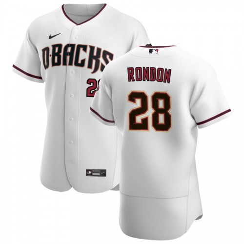 Arizona Diamondbacks #28 Hector Rondon Mens Nike White Crimson Authentic Home Team MLB Jersey Arizona Diamondbacks #28 Hector Rondon Mens Nike White Crimson Authentic Home Team MLB Jersey