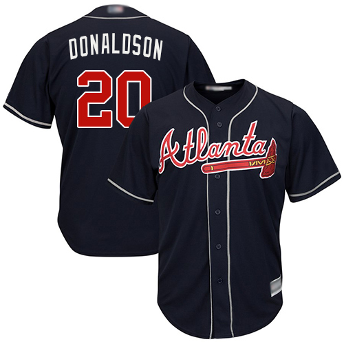 Atlanta Braves #20 Josh Donaldson Navy Blue Cool Base Stitched Youth MLB Jersey Atlanta Braves #20 Josh Donaldson Navy Blue Cool Base Stitched Youth MLB Jersey