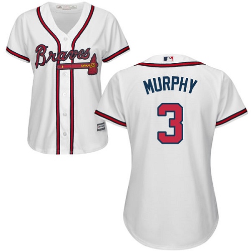 Atlanta Braves #3 Dale Murphy White Home Womens Stitched MLB Jersey Atlanta Braves #3 Dale Murphy White Home Womens Stitched MLB Jersey