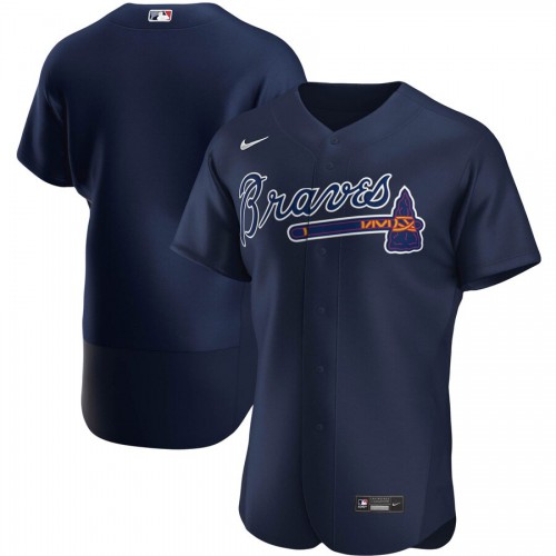 Atlanta Braves Mens Nike Navy Alternate 2020 Authentic Team Name MLB Jersey Atlanta Braves Mens Nike Navy Alternate 2020 Authentic Team Name MLB Jersey