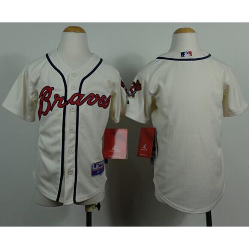 Atlanta Braves Blank Cream Cool Base Stitched Youth MLB Jersey Atlanta Braves Blank Cream Cool Base Stitched Youth MLB Jersey