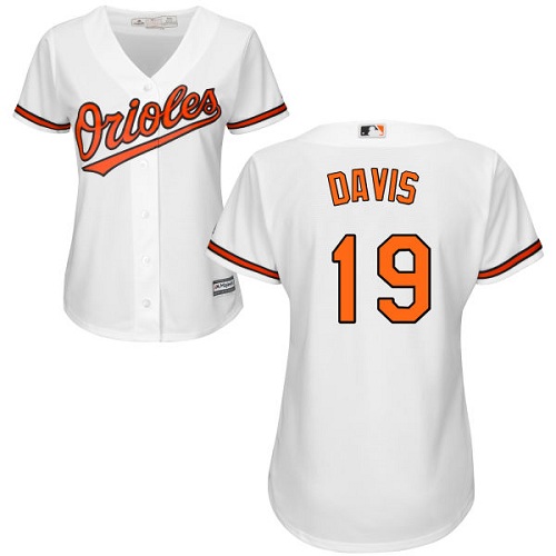 Baltimore Orioles #19 Chris Davis White Home Womens Stitched MLB Jersey Baltimore Orioles #19 Chris Davis White Home Womens Stitched MLB Jersey