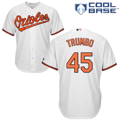 Baltimore Orioles #45 Mark Trumbo White Cool Base Stitched Youth MLB Jersey Baltimore Orioles #45 Mark Trumbo White Cool Base Stitched Youth MLB Jersey