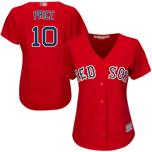 Boston Red Sox #10 David Price Red Alternate Womens Stitched MLB Jersey Boston Red Sox #10 David Price Red Alternate Womens Stitched MLB Jersey