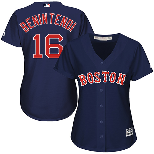 Boston Red Sox #16 Andrew Benintendi Navy Blue Alternate Womens Stitched MLB Jersey Boston Red Sox #16 Andrew Benintendi Navy Blue Alternate Womens Stitched MLB Jersey
