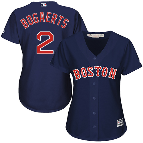 Boston Red Sox #2 Xander Bogaerts Navy Blue Alternate Womens Stitched MLB Jersey Boston Red Sox #2 Xander Bogaerts Navy Blue Alternate Womens Stitched MLB Jersey