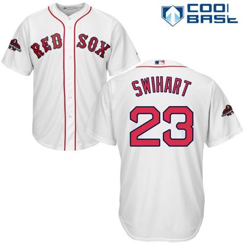 Boston Red Sox #23 Blake Swihart White Cool Base 2018 World Series Champions Stitched Youth MLB Jersey Boston Red Sox #23 Blake Swihart White Cool Base 2018 World Series Champions Stitched Youth MLB Jersey