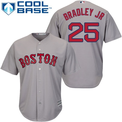 Boston Red Sox #25 Jackie Bradley Jr Grey Cool Base Stitched Youth MLB Jersey Boston Red Sox #25 Jackie Bradley Jr Grey Cool Base Stitched Youth MLB Jersey
