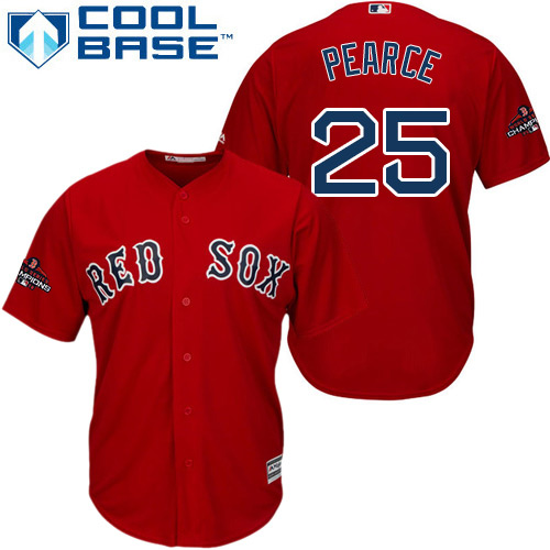 Boston Red Sox #25 Steve Pearce Red Cool Base 2018 World Series Champions Stitched Youth MLB Jersey Boston Red Sox #25 Steve Pearce Red Cool Base 2018 World Series Champions Stitched Youth MLB Jersey