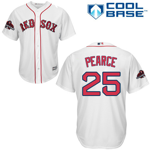 Boston Red Sox #25 Steve Pearce White Cool Base 2018 World Series Champions Stitched Youth MLB Jersey Boston Red Sox #25 Steve Pearce White Cool Base 2018 World Series Champions Stitched Youth MLB Jersey