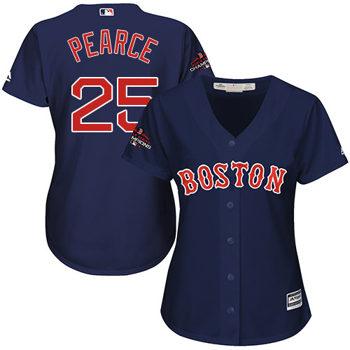 Boston Red Sox #25 Steve Pearce Navy Blue Alternate 2018 World Series Champions Womens Stitched MLB Jersey Boston Red Sox #25 Steve Pearce Navy Blue Alternate 2018 World Series Champions Womens Stitched MLB Jersey