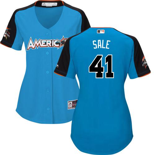 Boston Red Sox #41 Chris Sale Blue 2017 All-Star American League Womens Stitched MLB Jersey Boston Red Sox #41 Chris Sale Blue 2017 All-Star American League Womens Stitched MLB Jersey