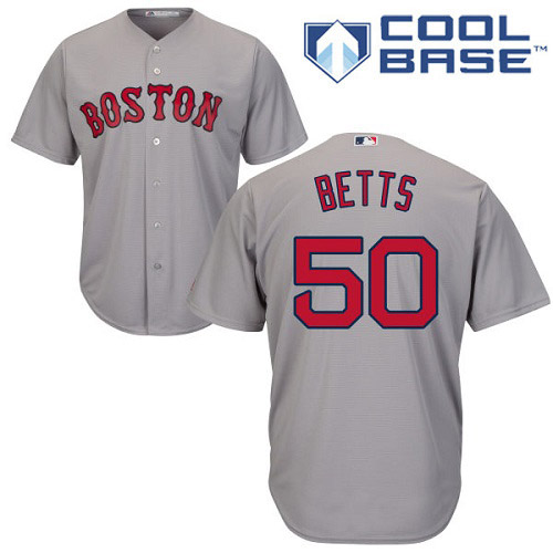 Boston Red Sox #50 Mookie Betts Grey Cool Base Stitched Youth MLB Jersey Boston Red Sox #50 Mookie Betts Grey Cool Base Stitched Youth MLB Jersey