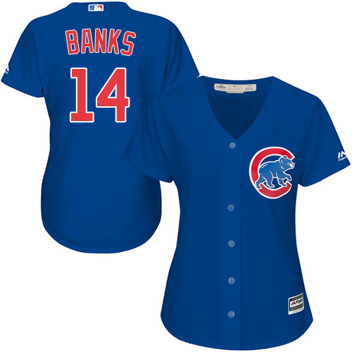 Chicago Cubs #14 Ernie Banks Blue Alternate Womens Stitched MLB Jersey Chicago Cubs #14 Ernie Banks Blue Alternate Womens Stitched MLB Jersey