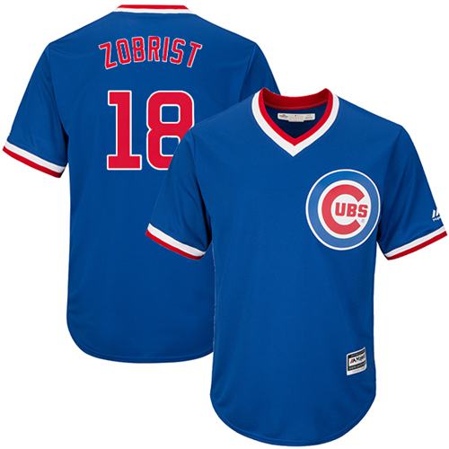 Chicago Cubs #18 Ben Zobrist Blue Cooperstown Stitched Youth MLB Jersey Chicago Cubs #18 Ben Zobrist Blue Cooperstown Stitched Youth MLB Jersey