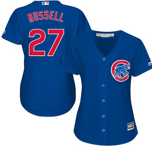 Chicago Cubs #27 Addison Russell Blue Alternate Womens Stitched MLB Jersey Chicago Cubs #27 Addison Russell Blue Alternate Womens Stitched MLB Jersey