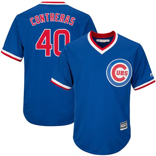 Chicago Cubs #40 Willson Contreras Blue Cooperstown Stitched Youth MLB Jersey Chicago Cubs #40 Willson Contreras Blue Cooperstown Stitched Youth MLB Jersey