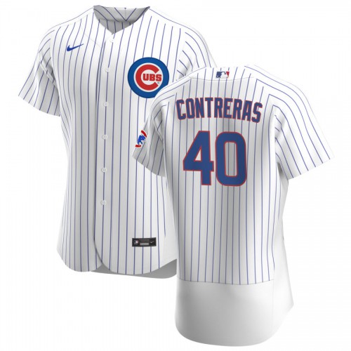 Chicago Cubs #40 Willson Contreras Mens Nike White Home 2020 Authentic Player Jersey Chicago Cubs #40 Willson Contreras Mens Nike White Home 2020 Authentic Player Jersey