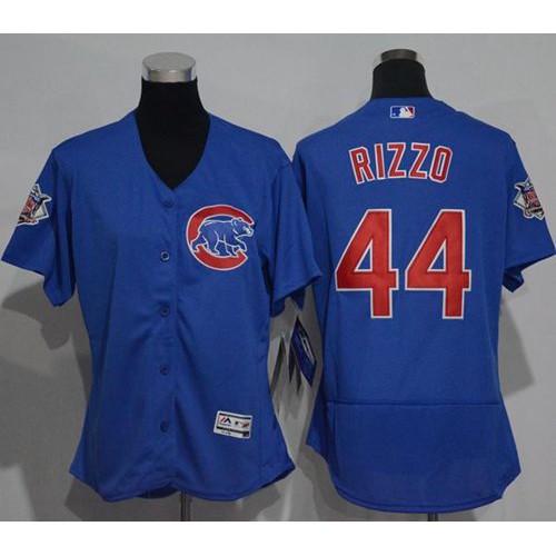 Chicago Cubs #44 Anthony Rizzo Blue Flexbase Authentic Womens Stitched MLB Jersey Chicago Cubs #44 Anthony Rizzo Blue Flexbase Authentic Womens Stitched MLB Jersey