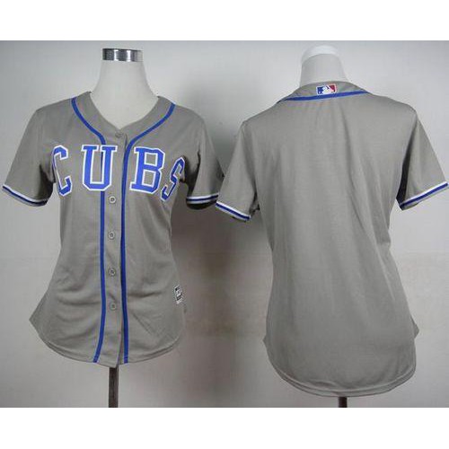 Chicago Cubs Blank Grey Alternate Road Womens Stitched MLB Jersey Chicago Cubs Blank Grey Alternate Road Womens Stitched MLB Jersey
