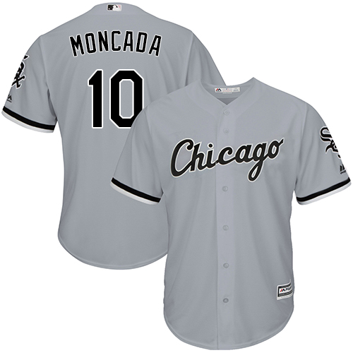 Chicago White Sox #10 Yoan Moncada Grey Cool Base Stitched Youth MLB Jersey Chicago White Sox #10 Yoan Moncada Grey Cool Base Stitched Youth MLB Jersey