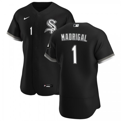Chicago White Sox #1 Nick Madrigal Mens Nike Black Alternate 2020 Authentic Player MLB Jersey Chicago White Sox #1 Nick Madrigal Mens Nike Black Alternate 2020 Authentic Player MLB Jersey