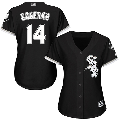 Chicago White Sox #14 Paul Konerko Black Alternate Womens Stitched MLB Jersey Chicago White Sox #14 Paul Konerko Black Alternate Womens Stitched MLB Jersey