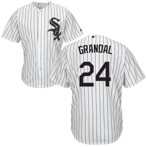 Chicago White Sox #24 Yasmani Grandal White(Black Strip) New Cool Base Stitched Youth MLB Jersey Chicago White Sox #24 Yasmani Grandal White(Black Strip) New Cool Base Stitched Youth MLB Jersey