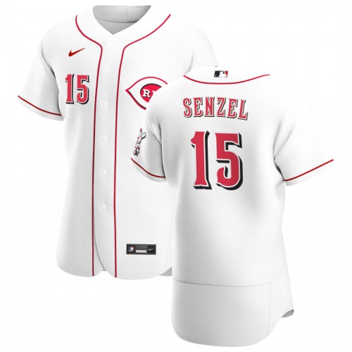 Cincinnati Reds #15 Nick Senzel Mens Nike White Home 2020 Authentic Player MLB Jersey Cincinnati Reds #15 Nick Senzel Mens Nike White Home 2020 Authentic Player MLB Jersey
