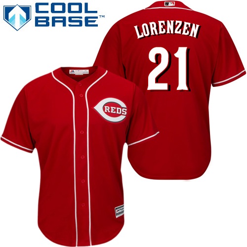Cincinnati Reds #21 Michael Lorenzen Red Cool Base Stitched Youth MLB Jersey Cincinnati Reds #21 Michael Lorenzen Red Cool Base Stitched Youth MLB Jersey