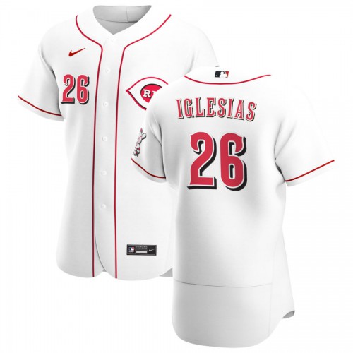 Cincinnati Reds #26 Raisel Iglesias Mens Nike White Home 2020 Authentic Player MLB Jersey Cincinnati Reds #26 Raisel Iglesias Mens Nike White Home 2020 Authentic Player MLB Jersey