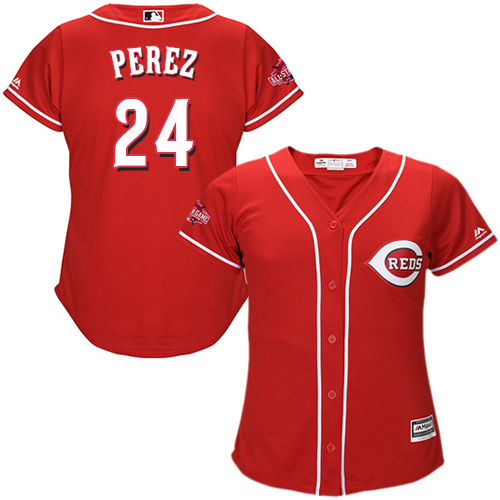 Cincinnati Reds #24 Tony Perez Red Alternate Womens Stitched MLB Jersey Cincinnati Reds #24 Tony Perez Red Alternate Womens Stitched MLB Jersey